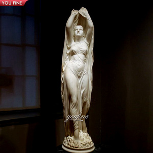 <span class=keywords><strong>Statue</strong></span> féminine nue en <span class=keywords><strong>marbre</strong></span> sculpté à la main, en pierre naturelle célèbre et voilée, exquise - Product Image 6