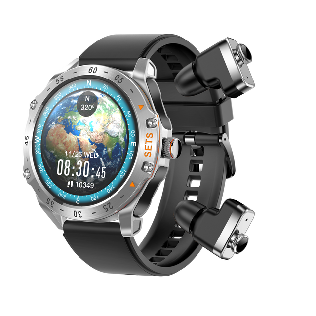 2026 T95 Health Monitoring 2 in 1 Smart Watch with TWS Earbuds Waterproof cInch Relojes Headphones Smartwatch for Men