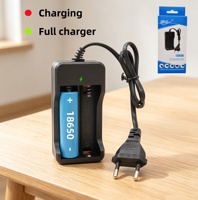 Chargeur de batterie double fente 18650, station d'accueil universelle intelligente à charge indépendante avec prise UE pour cellules lithium-ion de lampe de poche