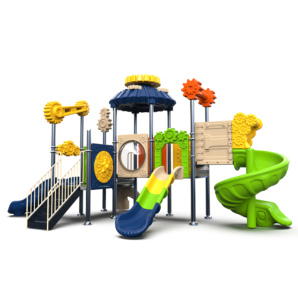 Kids Outdoor Plastic Playhouse Kindergarten Outdoor Playground Slide Equipment