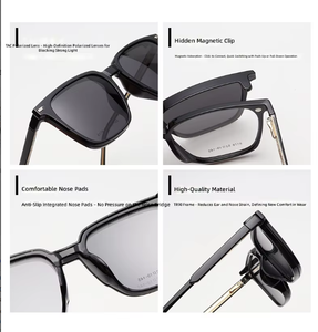 <span class=keywords><strong>Gafas</strong></span> de <span class=keywords><strong>Sol</strong></span> Magnéticas con Clip <span class=keywords><strong>para</strong></span> Mujer, Montura Cuadrada de Moda, Lentes Polarizadas con Protección UV400, <span class=keywords><strong>Gafas</strong></span> de <span class=keywords><strong>Sol</strong></span> de Alta Calidad 2 en 1 - Product Image 5