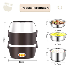 Cuisinière à riz électrique écologique 2L avec cuve intérieure en acier inoxydable, isolation multicouche, portable, mini, pour étudiants et usage domestique - Product Image 2
