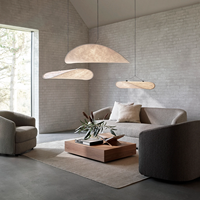 Lampe suspendue en papier Tyvek Wabi-Sabi, forme de nuage, lustre décoratif, lumière LED pour salon, hôtel
