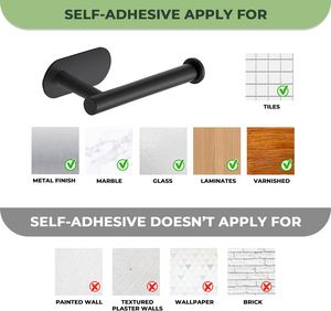 Stainless Steel Self-Adhesive Wall-Mounted Toilet <b>Paper</b> Towel Rack Modern Design Perforation-Free Storage - Product Image 3