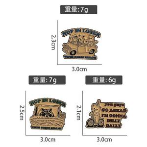 Broche <span class=keywords><strong>de</strong></span> Aleación <span class=keywords><strong>de</strong></span> Zinc con Forma <span class=keywords><strong>de</strong></span> Oso Pequeño <span class=keywords><strong>de</strong></span> Anime, Diseño Creativo Europeo y Americano, Insignia <span class=keywords><strong>de</strong></span> Panda Rojo para Coche, Color Negro - Product Image 5