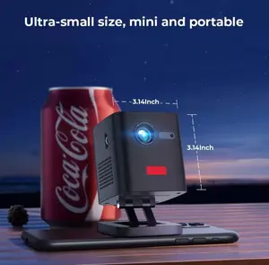 Projetor de vídeo de bolso portátil com bateria 3D 4K Mini 1080P Smart WIFI LED DLP Android para celular e Home Theater