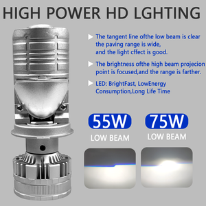 Tốt nhất Mini Chiếu 9006 9005 HB3 Led Đèn Pha H11 H7 H4 led chiếu đèn sương mù cho xe ống kính máy chiếu rhd LHD - Product Image 2