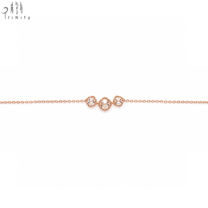 Newest Products Classic Rose Cut Diamond Ladies Daily Jewelry 18K Rose <b>Solid</b> <b>Gold</b> Real Natural Diamonds Chain Link Bracelet - Product Image 3