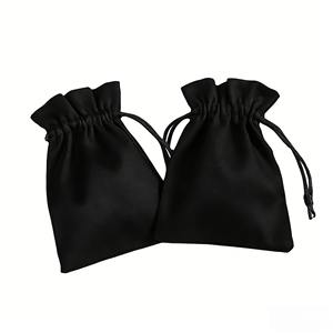 Sacs cadeaux rectangulaires personnalisés en suède gris plus épais, recyclables, avec cordon de serrage en ruban de velours et flanelle réglable, pour emballage et protection de bijoux - Product Image 1