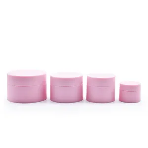 अनुकूलित सौंदर्य प्रसाधन कंटेनरों सफेद काले गुलाबी ग्रीन डबल दीवार प्लास्टिक क्रीम जार