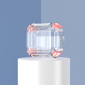 Custodia per auricolari trasparente di moda con portachiavi custodia protettiva trasparente a prova di caduta auricolari di ricarica wireless per auricolari Apple 3 - Product Image 2