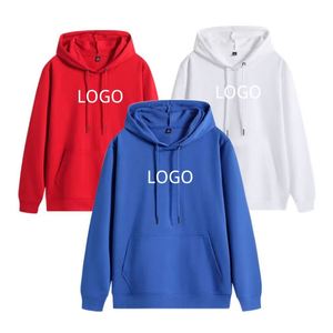 Sweat-shirts à capuche unisexe en coton uni surdimensionnés personnalisés pour l'hiver – Pulls pour hommes grandes tailles en gros - Product Image 1