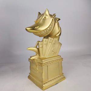 30cm <span class=keywords><strong>di</strong></span> squalo Poker personalizzato metallo resina oro artigianato trofeo coppa Business Poker fondo concorso regali premi Souvenir - Product Image 3