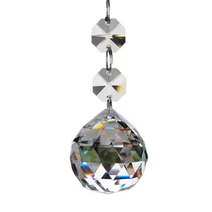 high quality chandelier hanging 40mm Faceted Crystal Machine Cut Ball Chandelier Ball for crystal ball for decoration pendant