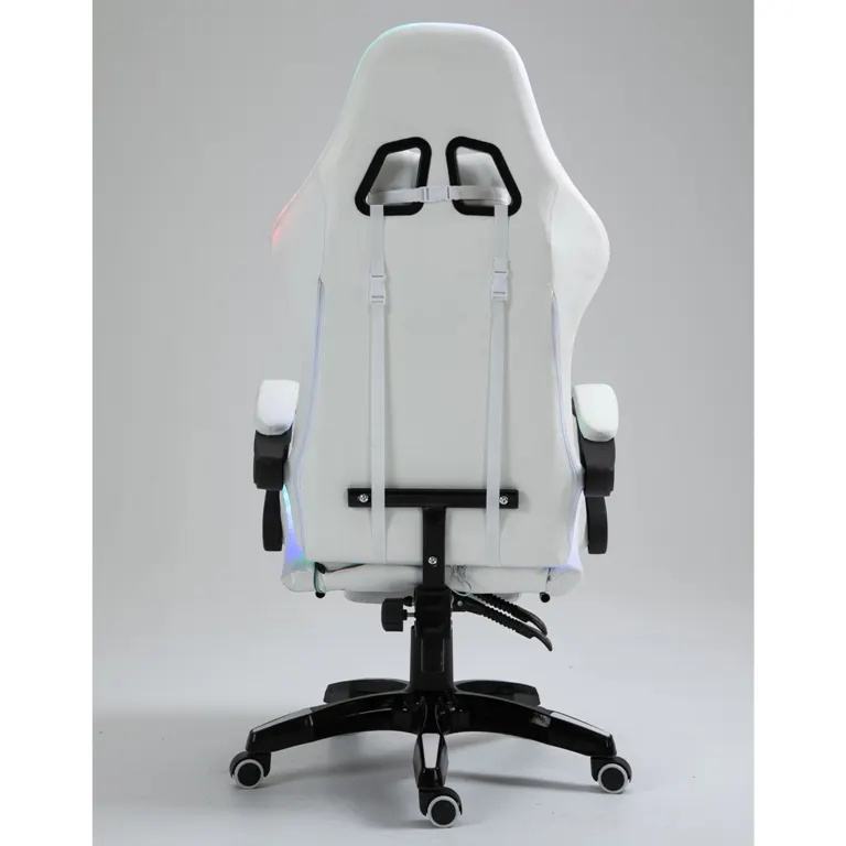 ORANGLES Cheap DDP Full White PU Leather RGB Gaming Chair | LED Racing Seat with Massage & Bluetooth Speakers, Silla Gamer for PC Workstation (Kuwait) - detailed closeup view - illustrating benefits - Image 3 of 6 | created for all | Shop Cheap DDP Full White PU Leather RGB Gaming Chair | LED Racing Seat with Massage & Bluetooth Speakers, Silla Gamer for PC Workstation (Kuwait) North Carolina | Free Shipping ORANGLES