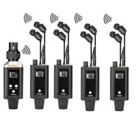 Sistem Monitor In-Ear Nirkabel HiFi (IEM) 6 Kanal Chipset SmartLink Earphone Headphone Kontrol Suara Delay 30ms untuk