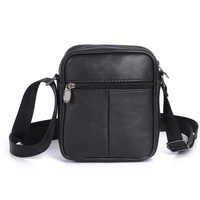 Minorista en Línea Ofrece Bolsos Cruzados de Moda para Hombre, Bolsos de Mensajero de Cuero Genuino de Gran Capacidad