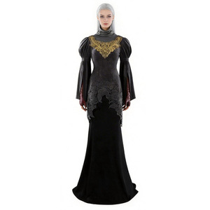 Disfraz de Dark Souls Fire Keeper, traje de cosplay negro y dorado, disfraz de juego de anime, juego de rol de Halloween, conjunto completo para mujer adulta - Product Image 3
