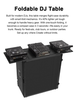 Meilleur prix, façade et table de DJ professionnelle, table de DJ pliable avec emballage en carton, en stock dans l'entrepôt américain, livraison rapide