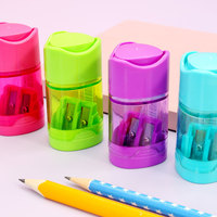 Taille-crayon conique à double trou pour gommes triangulaires, vente en gros directe d'usine, articles de papeterie pour enfants, offre spéciale
