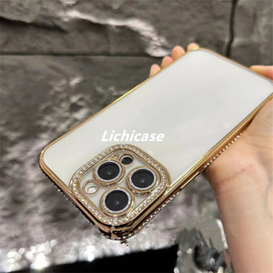 Lichicase cô gái tình yêu DIY kim cương mạ điện thoại di động ACCESSORIZE cho redmi14c 14R mềm vỏ điện thoại - Product Image 4