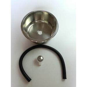 Évier de cuisine en acier inoxydable 300x130mm, cuve simple, design industriel encastrable GR-532B - Product Image 4