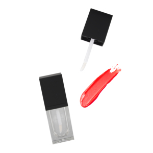 Di alta classe di lunga durata rossetto liquido bottiglia vuota di colore personalizzato contenitore quadrato di vetro per labbra olio Lipgloss campione del tubo disponibile