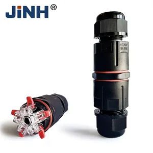 JINH IP68, бесшнековый 5Pin, CNP295X, водонепроницаемый, электрический соединитель для быстрой кабельной проводки, соединитель для светодиодного освещения