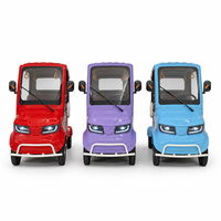 SumEV Nouveau Quadricycle Électrique Rétro Amélioré à 4 Roues avec Pare-brise Avant et Vitre Arrière, Vélo de Loisirs Électrique