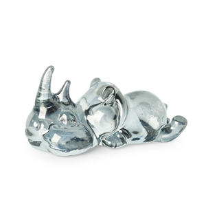 Figuras de Rinoceronte de Cristal en 4 Colores, Coleccionables, Ecológicas, Mini Bola Pulida para Decoración de Mesa y Hogar - Product Image 1