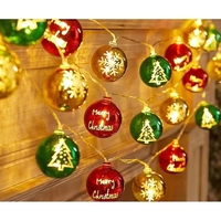 Weihnachtliche Festliche Neujahrs-Außendekoration Galvanisierte Sternkugel-förmige LED-Leuchte Leuchtende Party-Baumlampe