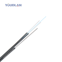 Cable de caída de fibra óptica 1 núcleo GJYXCH GJYXFCH Cable de caída de fibra FTTH para exteriores Modo único G657A1 Cable de acero o FRP reforzado