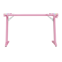 Vente en gros Bureau d'ordinateur de bureau de jeu rose Table de course Bureau de jeu à lumières LED RBG multi-couleurs avec porte-gobelet