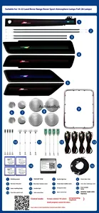 Layar Pencahayaan LED Dinamis 64-Warna untuk Range Rover Sport Panel LED Ambient Dinamis dengan Kontrol Aplikasi Aksesoris Interior - Product Image 6