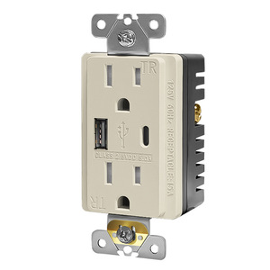 เต้ารับติดผนังแบบ 1 ช่อง รุ่นใหม่ พร้อมพอร์ต USB-C 125V 16A เต้ารับไฟฟ้าคู่ แบบพลาสติก ดีไซน์สวยงาม - Product Image 6