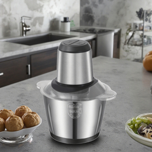 Penggiling daging elektrik, penggiling daging Stainless Steel <span class=keywords><strong>2</strong></span> in 1 pemotong sayuran 3l Blender prosesor makanan - Product Image 1