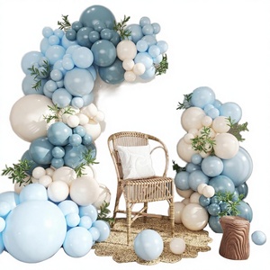 Kit de Arco de Globos Desechables Azul Polvoriento de 124 Piezas con Globos Macaron y Azul Claro para Fiestas de Cumpleaños, Bebés y Niños Pequeños - Product Image 5