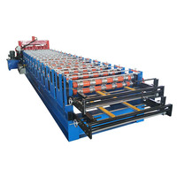 Machine de formage de rouleaux de tôles ondulées à double couche 1200 mm avec pompe à moteur