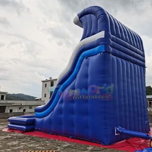 Tobogán acuático inflable comercial con piscina gigante para fiestas de verano, brincolín para niños. - Product Image 5
