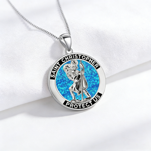 Pendentif rond style Ins, pendentif collier Mary <span class=keywords><strong>Jane</strong></span> bleu australien, accessoires en gros - Product Image 4