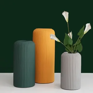 Nordic Moderne Porseleinen Vaas Kleurrijke Creative Vazen Voor Bloemen Home Decor Tafel Woonkamer Keramische Vaas