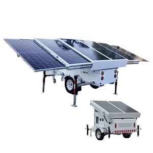 Mobiele Solar Stand Alone Dc Power Generator Gemonteerd Op Trailer