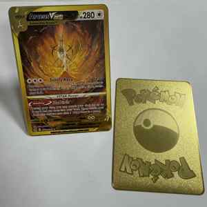 Stock High Quality Cheap Wholesale Custom Stainless Steel Metal Gold Plated <b>Game</b> Trading Cards Charizard 1st Edition - Product Image 5