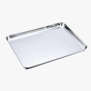 <span class=keywords><strong>Teglia</strong></span> Rettangolare <span class=keywords><strong>in</strong></span> Lega di Alluminio Resistente - Vassoio Professionale per Torte e Arrosti <span class=keywords><strong>in</strong></span> Forni di Cucine Commerciali - Product Image 3