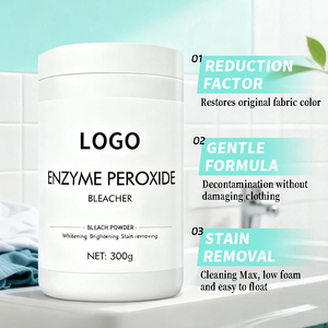 Bouteille Ronde Blanche <span class=keywords><strong>de</strong></span> Sel Explosif Décontaminant pour le Linge, Blanchisseur Puissant Anti-Jaunissement, Poudre <span class=keywords><strong>de</strong></span> Blanchiment pour Tissus - Product Image 1