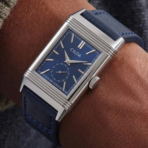 Montre à quartz CILOA avec cadran rectangulaire, affichage de la date, bracelet en cuir, style habillé - Product Image 6