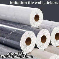 Rouleaux de papier peint en feuille de marbre de grande épaisseur Papier peint imperméable absorbant le son avec forme auto-adhésive Papier Peint 3d Mural