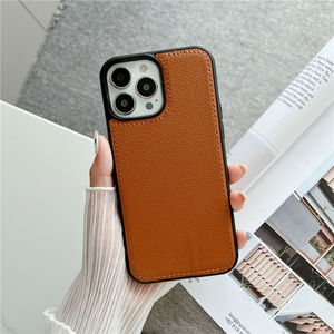 Funda trasera de cuero para teléfono inteligente, protector de lujo de tpu pu para iphone 13 11 12 pro max, <span class=keywords><strong>2021</strong></span> - Product Image 4