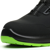 Chaussures de sécurité de travail anti-blocage pour hommes Boucle intelligente Rotation Bout en acier Conception sans lacet Protection du travail