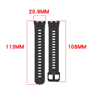 Bracelets pour <span class=keywords><strong>Huawei</strong></span> <span class=keywords><strong>Band</strong></span> 11, sangles en silicone durable avec connecteur métallique, bracelets de remplacement sportifs réglables pour femmes et hommes - Product Image 2